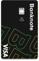 A black card with Banknote label