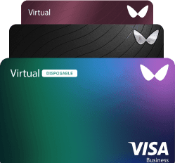 Three cards of different colors