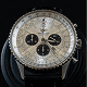 luxury chronograph watch with white dial