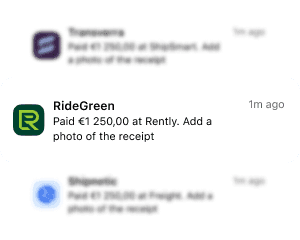 Expense tracking notifications