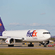 FedEx cargo plane on the runway at the airport